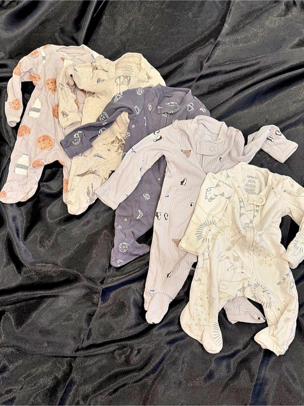 FIVE ITEMS Carter's Sleep & Play Footie Bundle